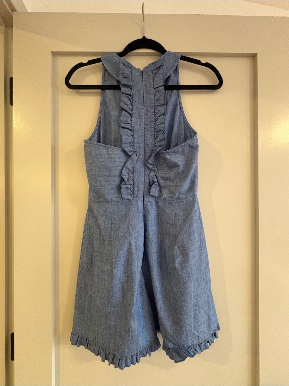 Zara Chambray Blue Romper - Picture 2 of 3
